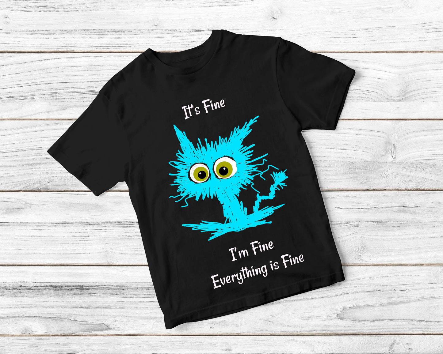It's Fine Cat Short Sleeve T-shirt