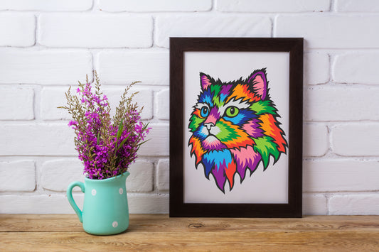 Long haired Cat - 3D Layered Mandala