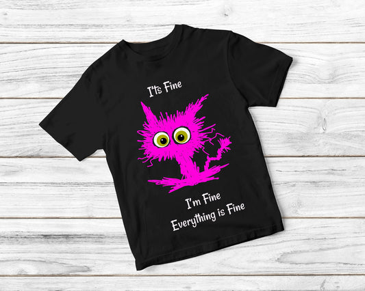 It's Fine Cat Short Sleeve T-shirt