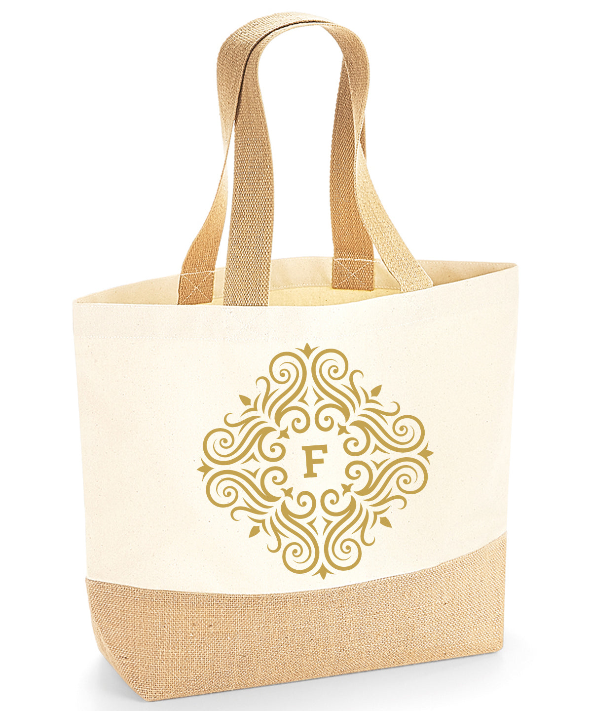 Personalised Jute Bag, Canvas Tote Bag, Large Canvas Shopping Bag