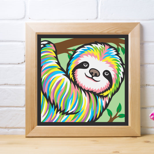 Sloth - 3D Layered Mandala
