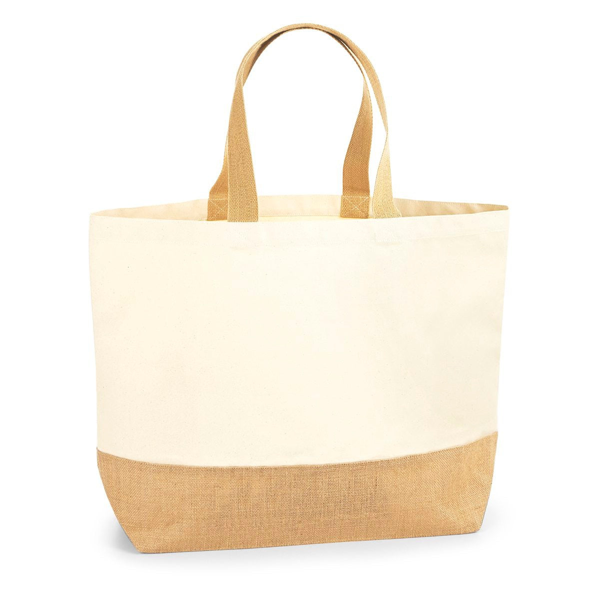 Mixed Texture, Jute & Canvas Tote Bag