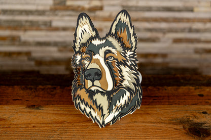 German Shepherd, Alsatian Picture Framed- 3D layered Portrait