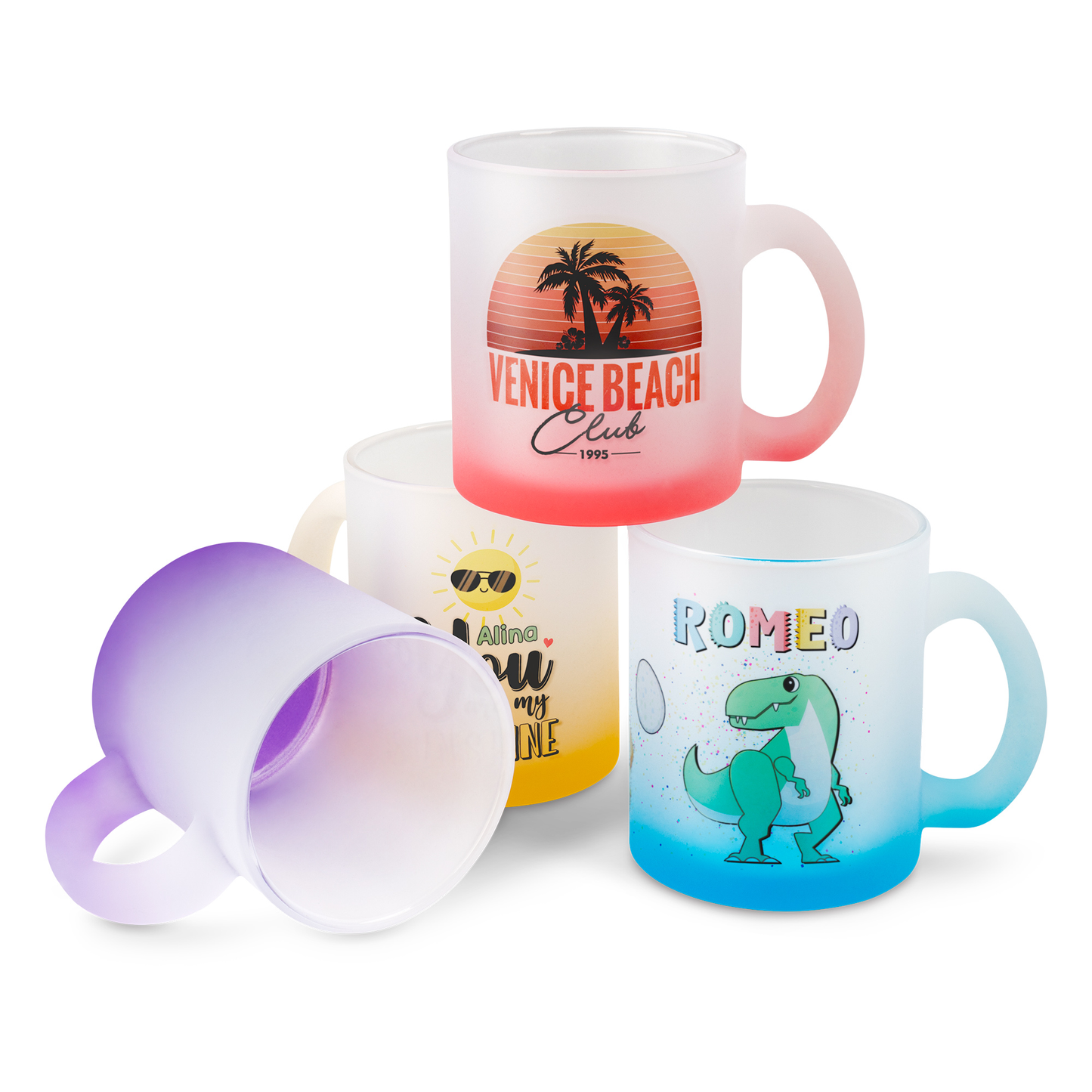 Frosted Glass Mug Colours